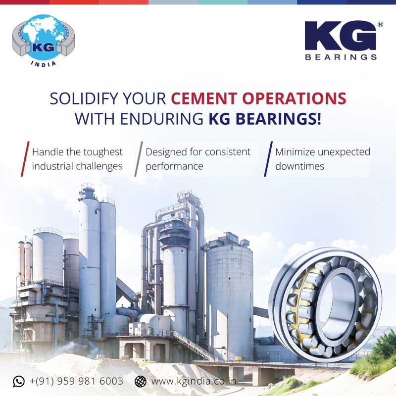 Solidify Your Cement Operations With Enduring KG Bearings   –   Social Media